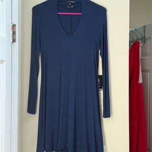 Navy Long Sleeve Dress